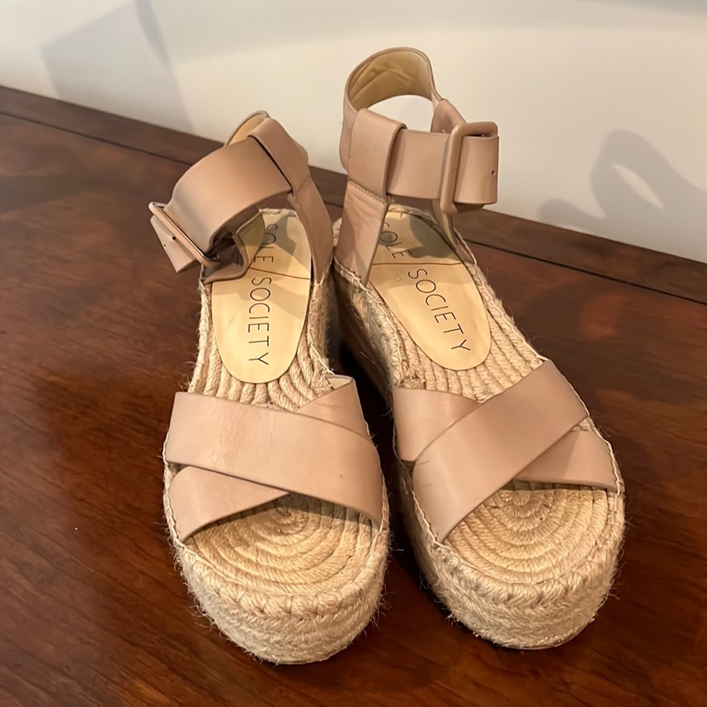 Sole Society Audrina Espadrille Platform Sandals